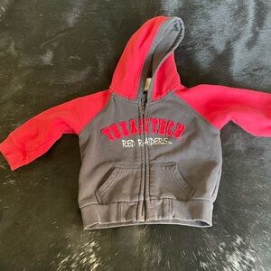Texas Tech Red Raiders Zip Up‎ Hoodie Infant Toddler 12 18 Months